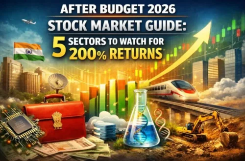 Post Budget 2026 Stock Market Guide - 5 Sectors for 200% Returns Blog Featured Image