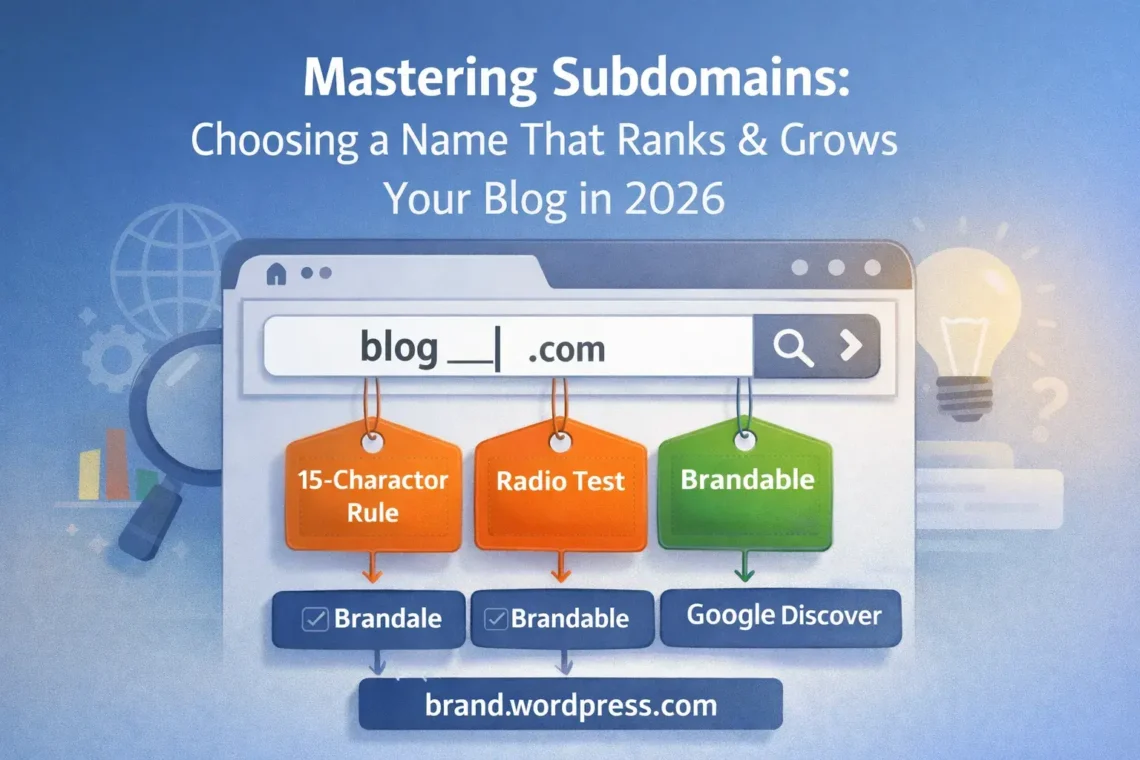 How to Choose a Subdomain for Your Blog in 2026 Blog Featured Image