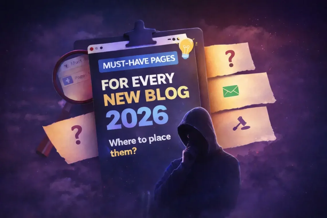 Must-Have Pages for Every New Blog in 2026 and Where to Place Them Blog Featured Image